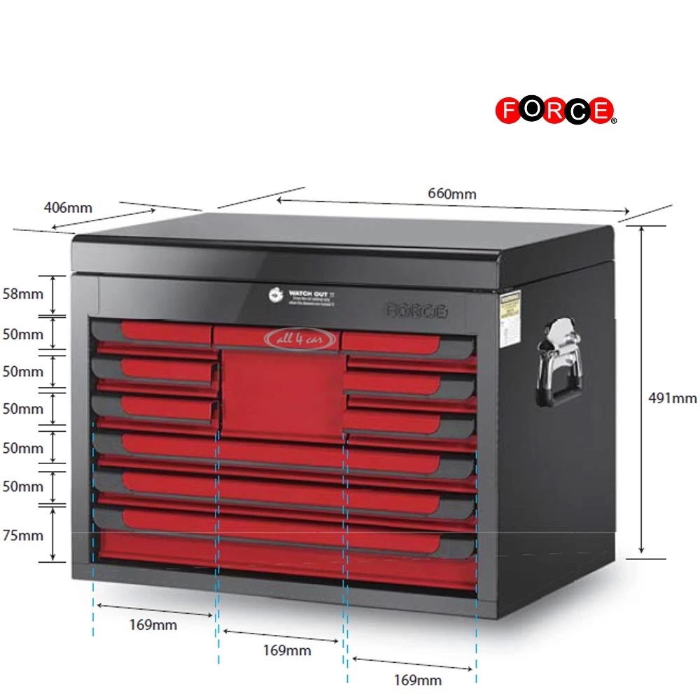 Glory Red & Black 10-drawer Top Chest 4 Glory Red & Black 10-drawer Top Chest - Afbeelding 2
