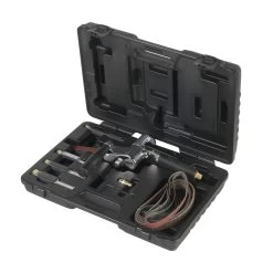 Bandschuurmachine Met 5 Armen En Schuurpapier In Koffer