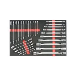28pc Kniesleutel & Ring-steek Ratelsleutel Set