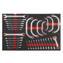 32pc Steek-ringratel & Steekring Sleutel Set